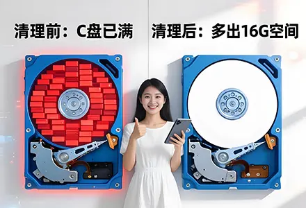用这款C盘清理软件，1次清理出16G空间，真的香！