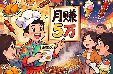 卖小吃配方,普通人1个月狂赚5万的秘诀-知峰研习社