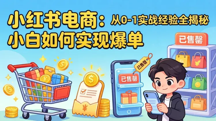 小红书电商:小白如何实现爆单,从0-1实战经验全揭秘-知峰研习社
