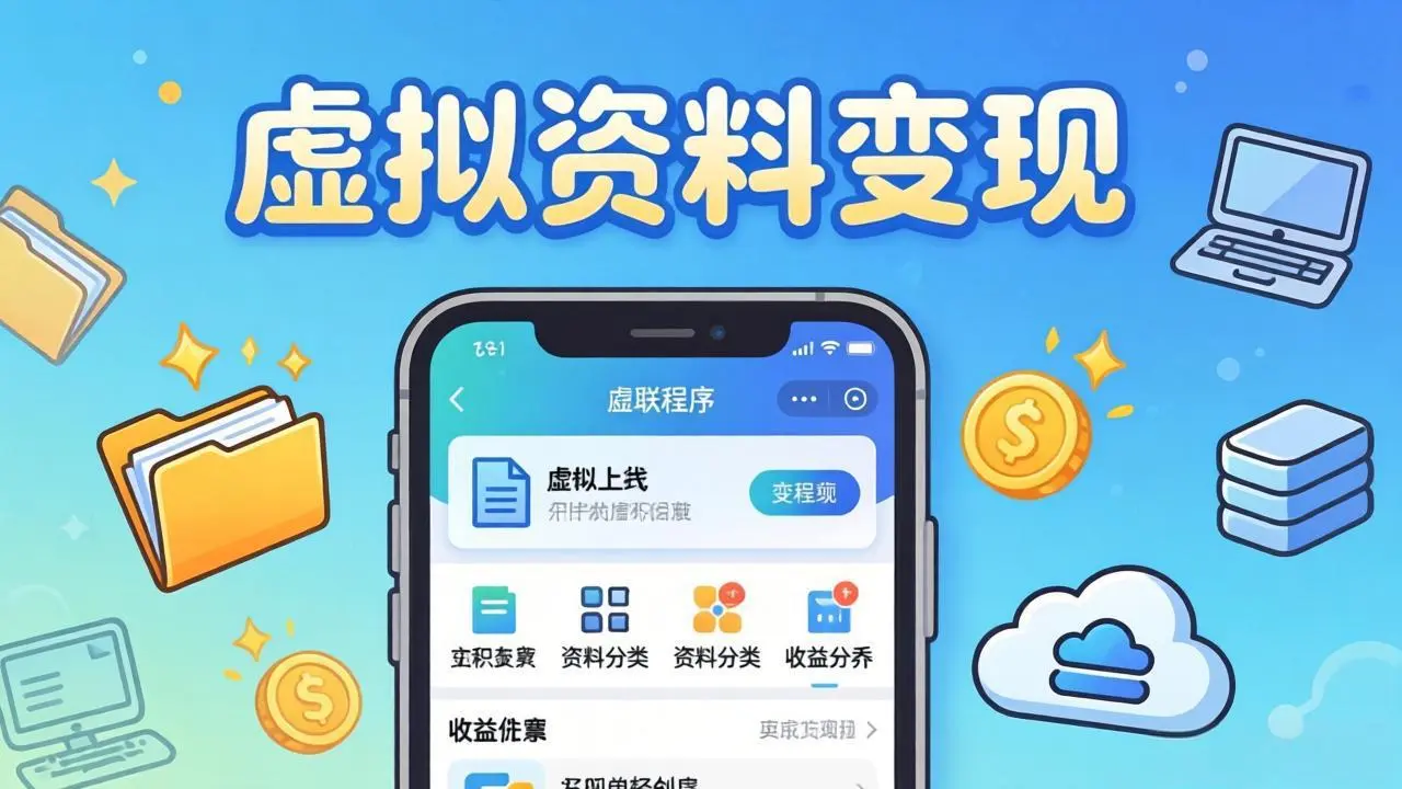 互联网轻创业,搭建虚拟资料变现小程序-知峰研习社