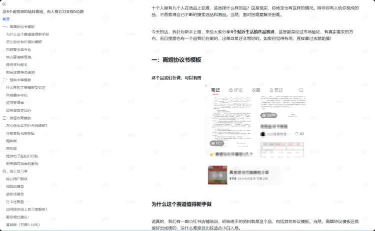 虚拟资料热门选品赛道：新手必看的4个低竞争高利润蓝海方向