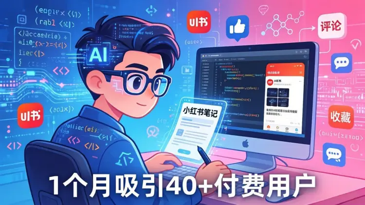 新风口!AI编程结合小红书,1 个月吸引40 + 付费用户-知峰社