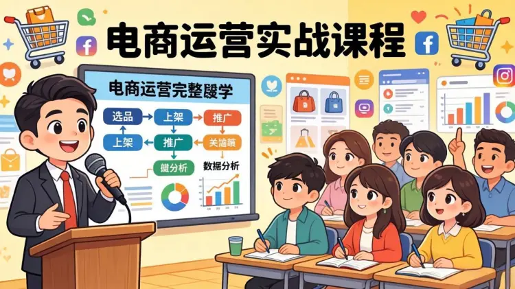 电商运营实战课程，从新手到进阶，多平台运营，爆款打造教程-知峰社