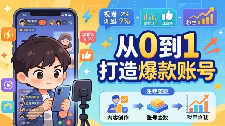 AI短视频IP训练营：从0到1打造爆款账号，掌握流量变现全流程-知峰社