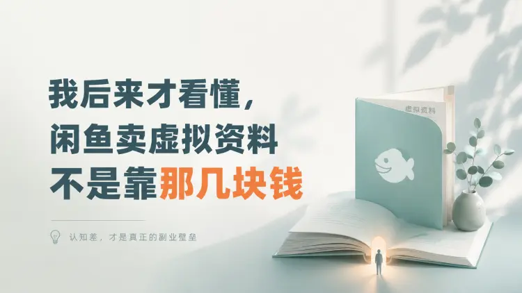 我后来才看懂,闲鱼卖虚拟资料不是靠那几块钱-知峰社