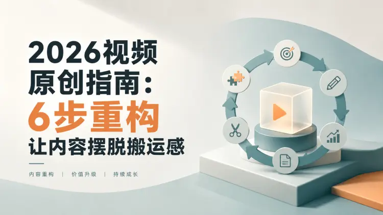 2026视频原创指南：6步重构让内容摆脱搬运感-知峰社