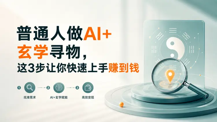 普通人做AI+玄学寻物，这3步让你快速上手赚到钱-知峰社