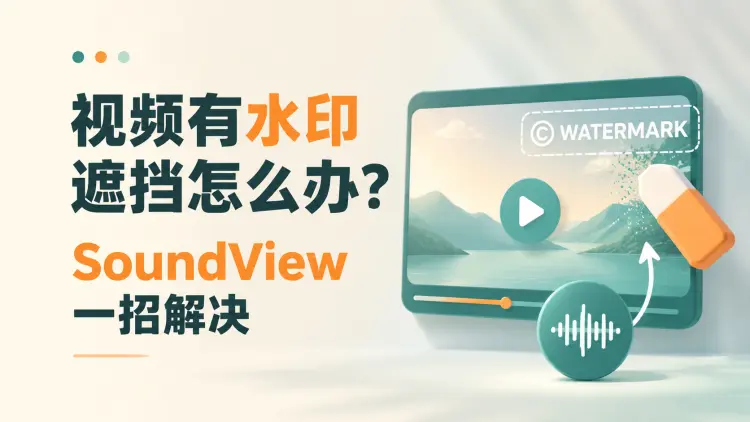 视频有水印遮挡怎么办？SoundView一招解决-知峰社