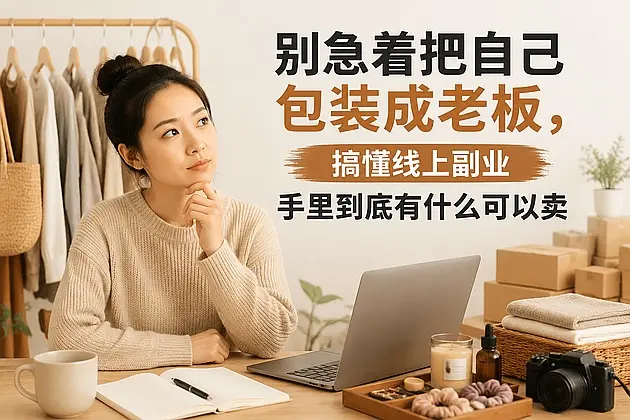 别急着把自己包装成老板，搞懂线上副业手里到底有什么可以卖｜知峰社