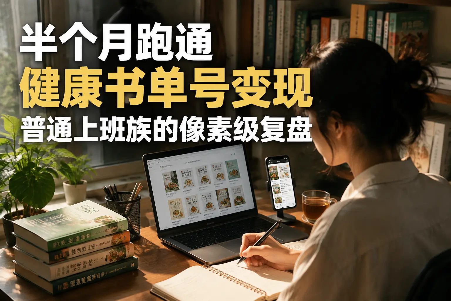 半个月跑通健康书单号变现，普通上班族的像素级复盘｜知峰社