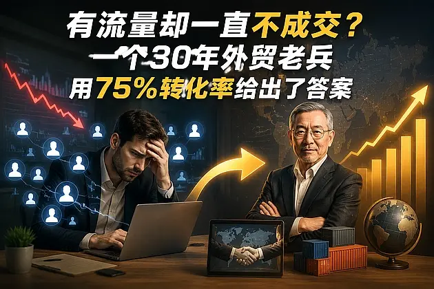 有流量却一直不成交？一个30年外贸老兵用75%转化率给出了答案｜知峰社