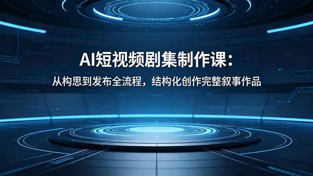 AI短视频剧集制作课:从构思到发布全流程,结构化创作完整叙事作品-知峰社