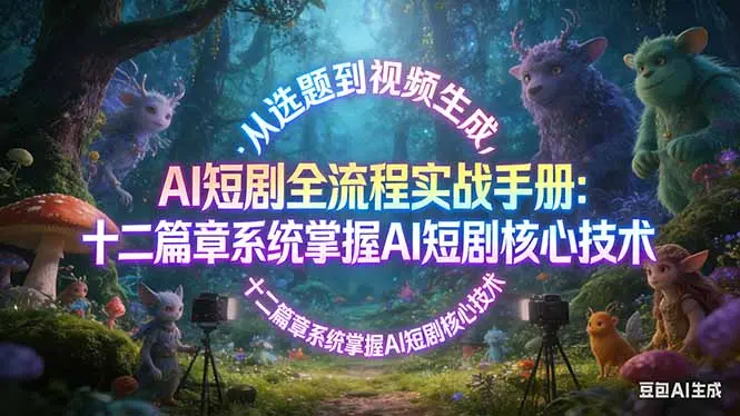 AI 短剧全流程实战手册：从选题到视频生成，十二篇章系统掌握 AI 短剧核心技术-知峰研习社