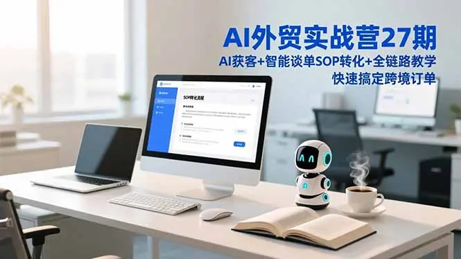 AI外贸实战营27期，AI获客+智能谈单+SOP转化+全链路教学，快速搞定跨境订单-知峰研习社
