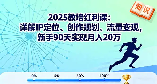 2025教培红利课：详解IP定位、创作规划、流量变现，新手90天实现月入20万-知峰社
