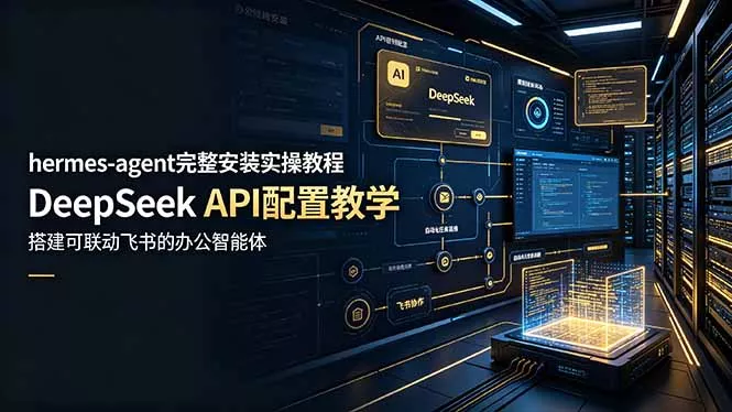 hermes-agent完整安装实操教程,DeepSeek API配置教学,搭建可联动飞书的办公智能体-知峰社