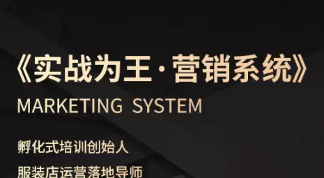 老杨·服装老板必修课《实战为王-营销系统》实现业绩被动式增长-知峰云课