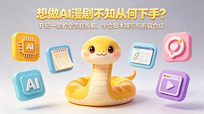 想做AI漫剧不知从何下手？开局一条蛇全流程拆解，学会脚本撰写与剪辑合成-知峰社