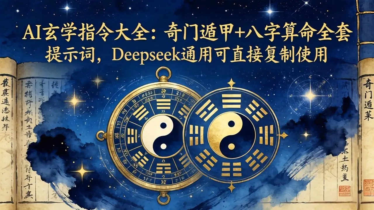 AI玄学指令大全：奇门遁甲+八字算命全套提示词，Deepseek通用可直接复制使用-知峰社