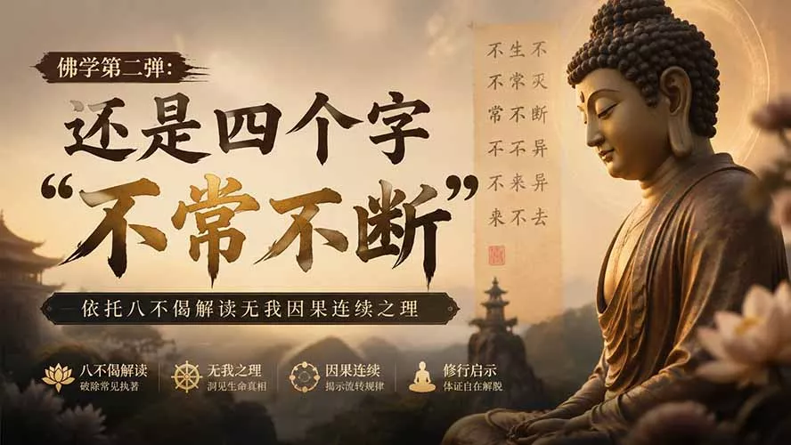 付费文章：佛学第二弹：还是四个字“不常不断”依托八不偈解读无我因果连续之理-知峰社