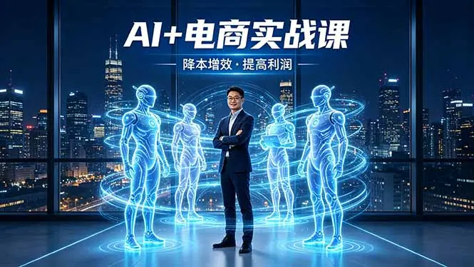 AI+电商实战课，1人+N个AI 智能体，把SOP变AI员工，实现降本增效提高利润-知峰社