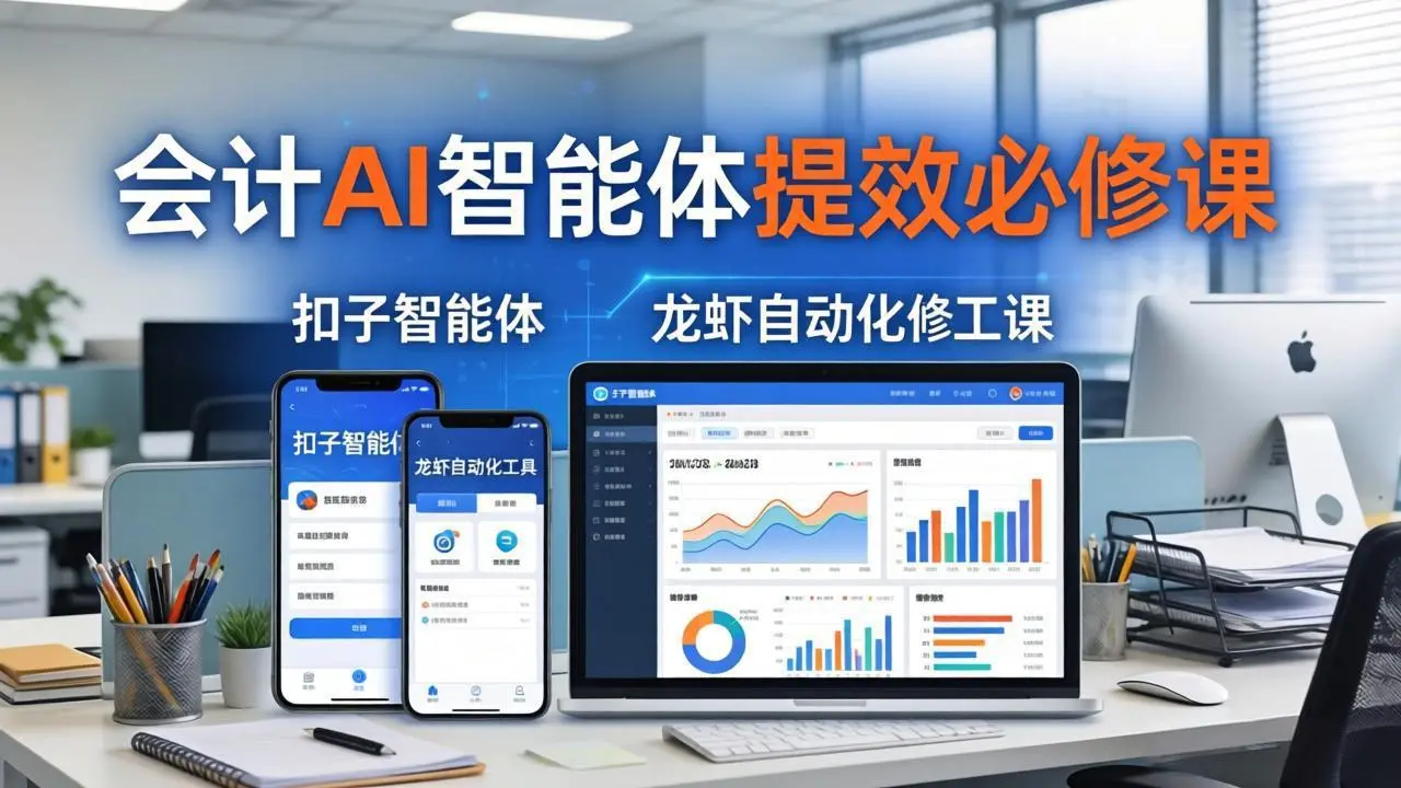 财务会计AI智能体提效必修课：扣子智能体+龙虾自动化+报表分析，一站式提升财务工作效率-知峰社