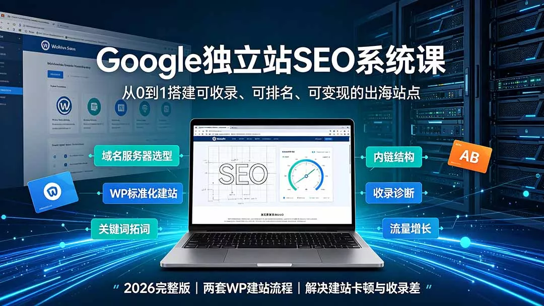 Google独立站SEO-7月系统课:出海基建×WordPress建站×AI内容生产×站内外优化×Search Console×AdSense变现-知峰社