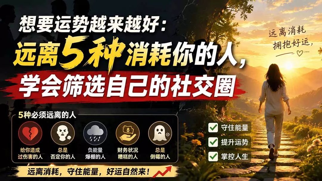 付费文章:想要运势越来越好:远离5种消耗你的人,学会筛选自己的社交圈-知峰社