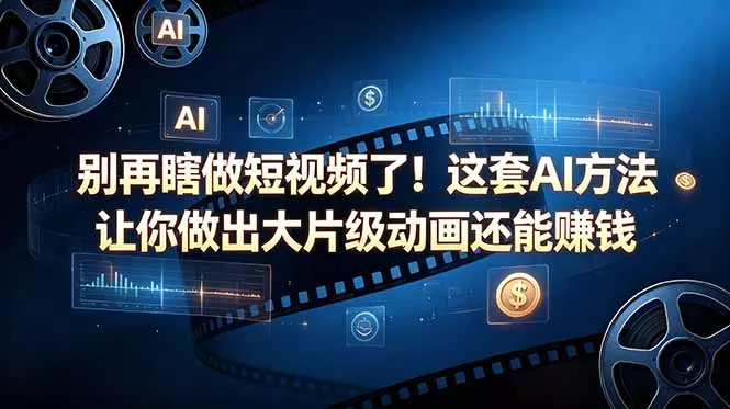 别再瞎做短视频了！这套 AI 方法让你做出大片级动画还能赚钱【原创双语字幕】-知峰社