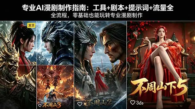 专业AI漫剧制作指南：工具+剧本+提示词+流量全流程，零基础也能玩转专业漫剧制作-知峰社