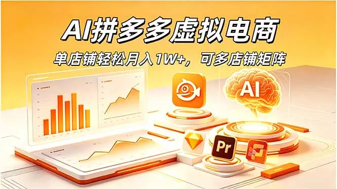 AI拼多多虚拟电商，单店铺轻松月入1W+，可多店铺矩阵-知峰社