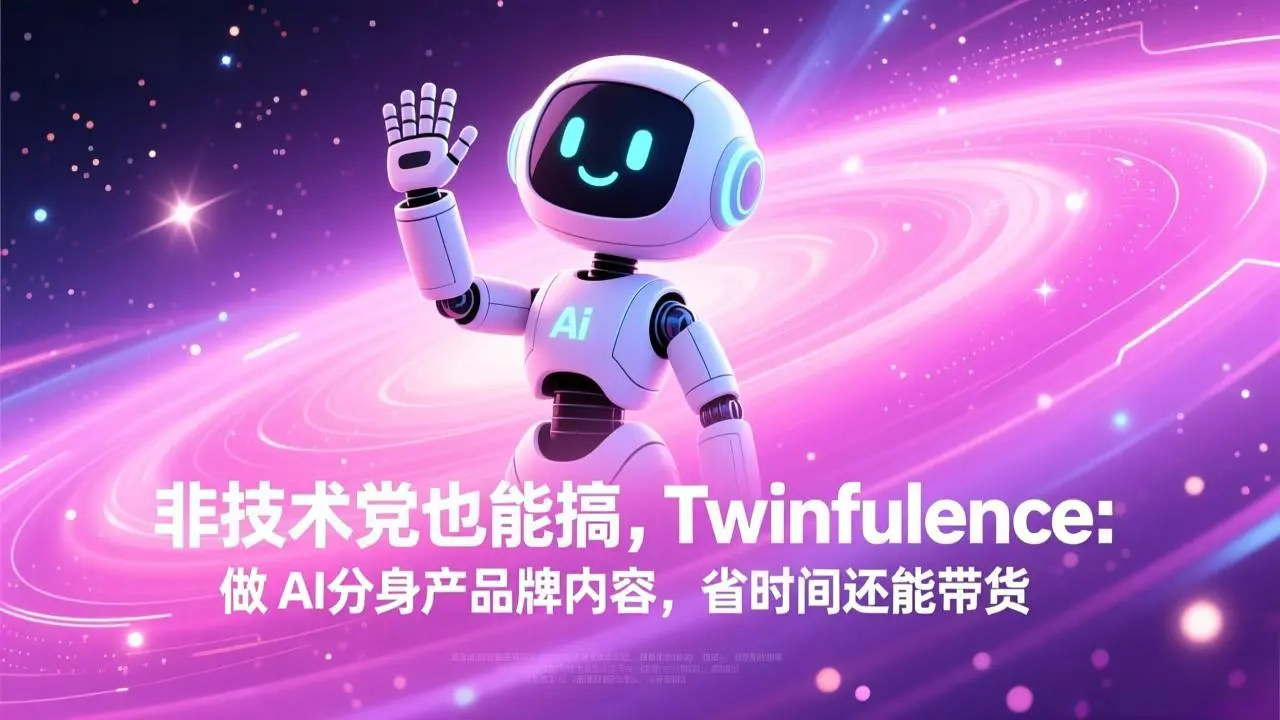 非技术党也能搞!Twinfluence:做 AI 分身产品牌内容,省时间还能带货-知峰研习社
