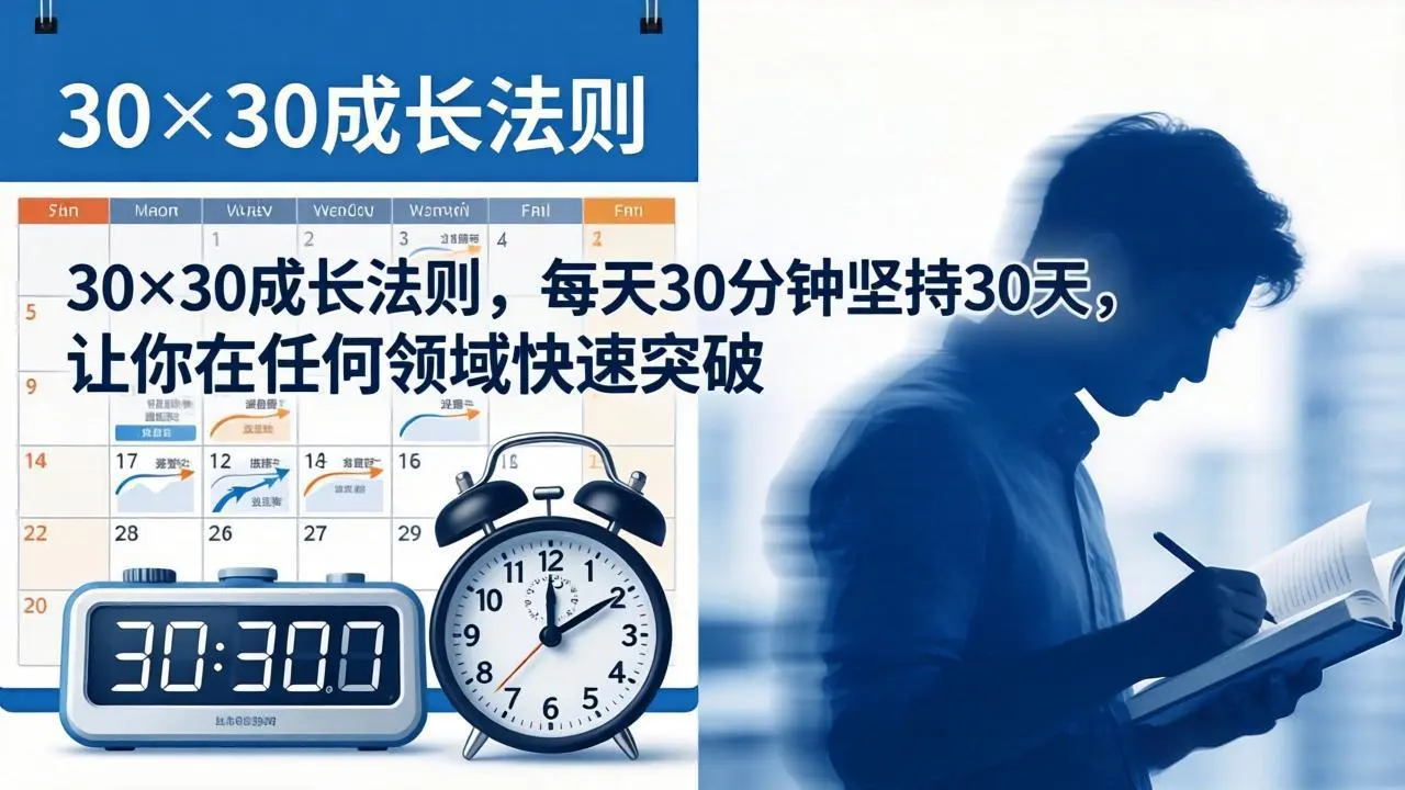 付费文章：30×30成长法则，每天30分钟坚持30天，让你在任何领域快速突破-知峰社