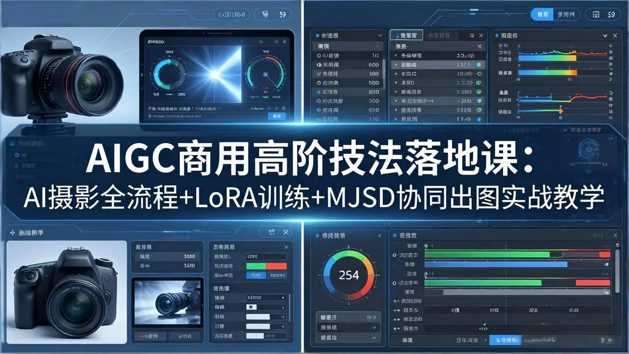 AIGC商用高阶技法落地课：AI摄影全流程+LoRA训练+MJSD协同出图实战教学-知峰社