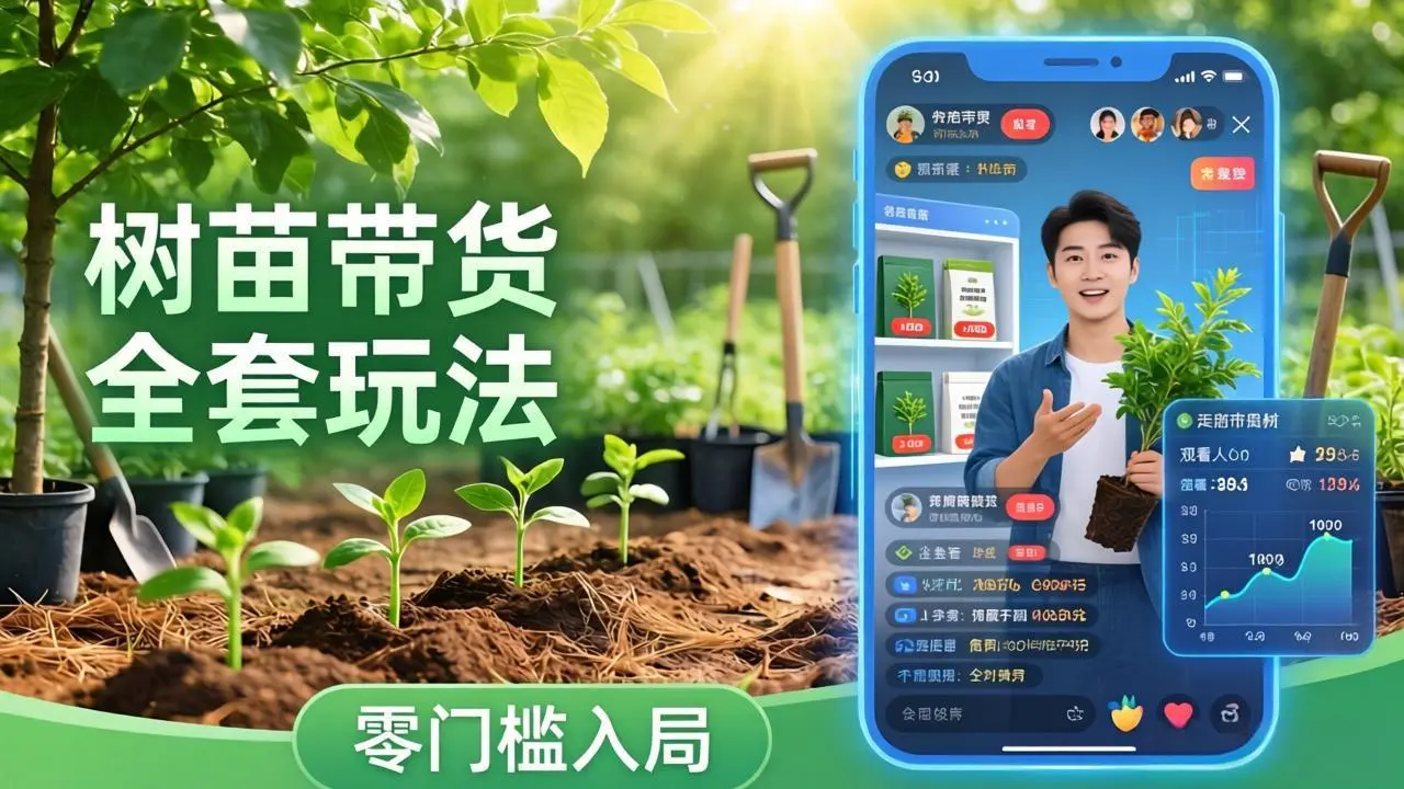 视频号AI树苗带货全套玩法：零门槛入局，掌握豆包、千问等AI工具制作树苗视频的全套流程-知峰云课