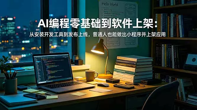 AI编程零基础到软件上架:从安装开发工具到发布上线,普通人也能做出小程序并上架应用商店-知峰社