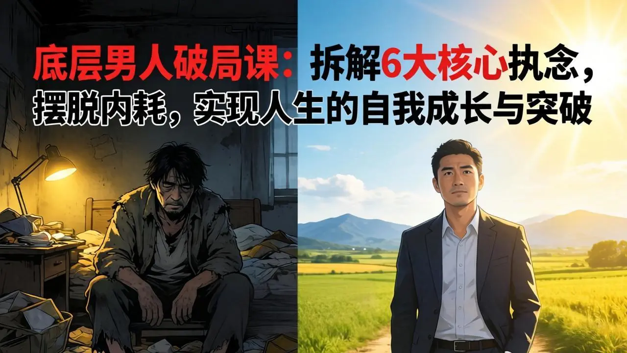 付费文章：底层男人破局课：拆解 6 大核心执念，摆脱内耗，实现人生的自我成长与突破-知峰云课