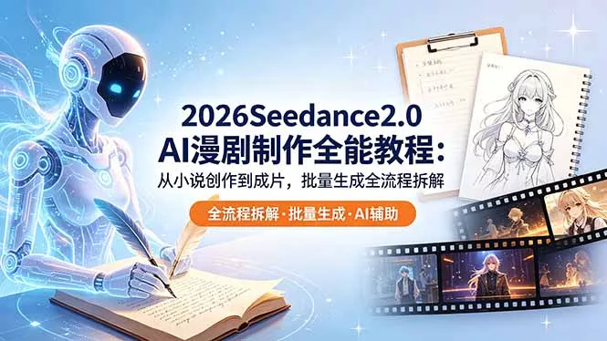 2026Seedance2.0 AI制作全能教程：从小说创作到成片，批量生成全流程拆解-知峰社