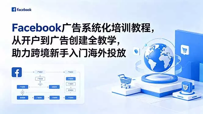 Facebook广告系统化培训教程，从开户到广告创建全教学，助力跨境新手入门海外投放-知峰社