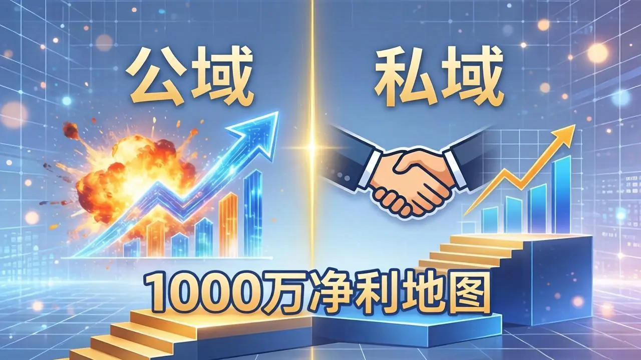 公域玩命出爆款，私域悄悄做成交：这套AI内训课，2026给你打通1000万净利的地图-知峰社