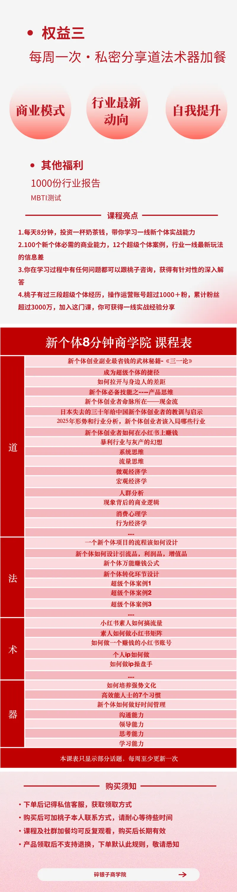 AI+新个体创业必修课｜道法术器｜商业逻辑·小红书流量·AI智能体｜低成本打造个人变现小生意全套教学