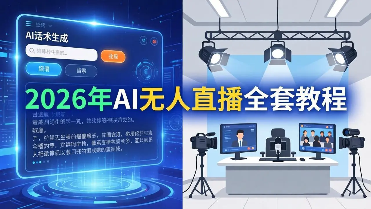 2026年AI无人直播全套教程：OBS安装+软件配置+直播间搭建+话术生成+一键开播实操-知峰社