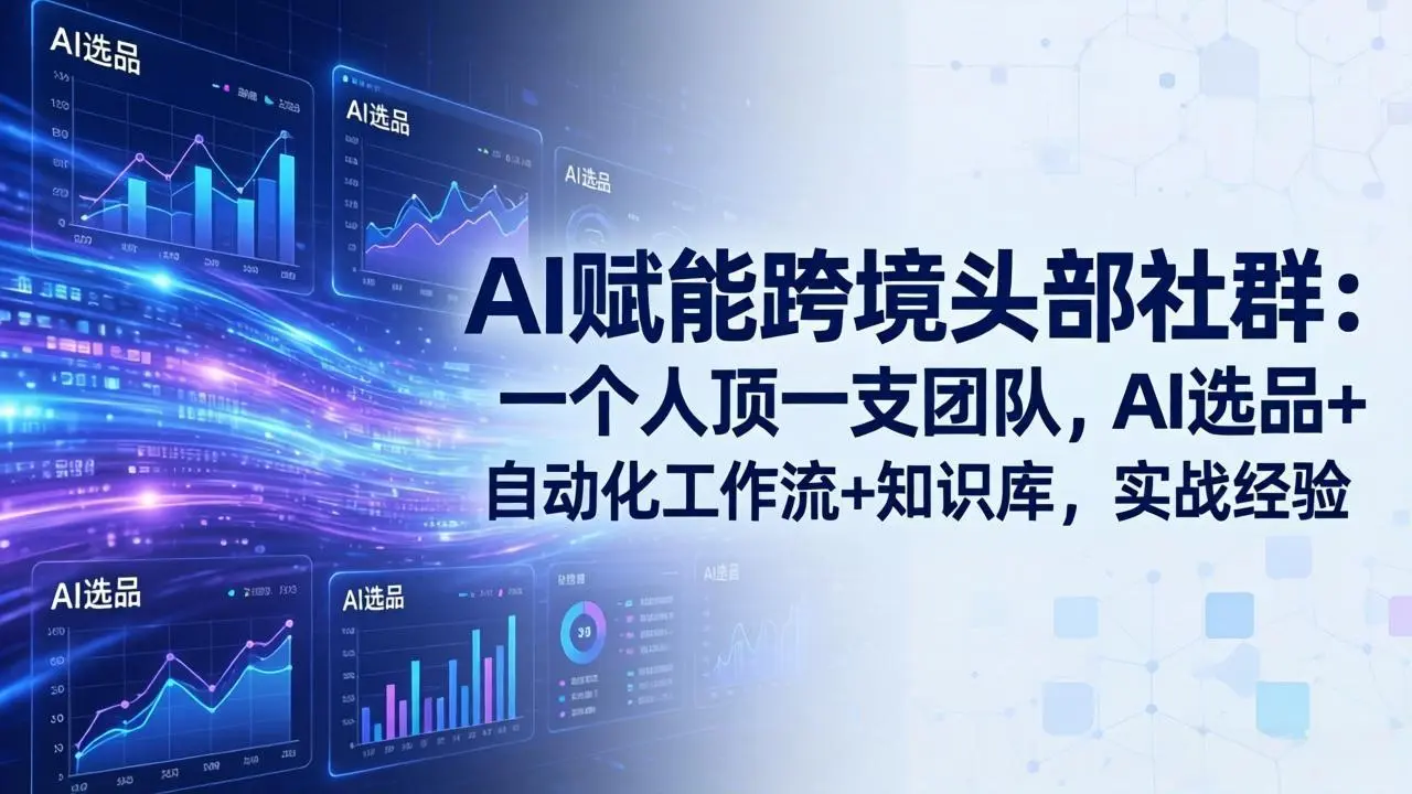 AI赋能跨境头部社群-更新4月23：一个人顶一支团队，AI选品+自动化工作流+知识库，实战经验-知峰社