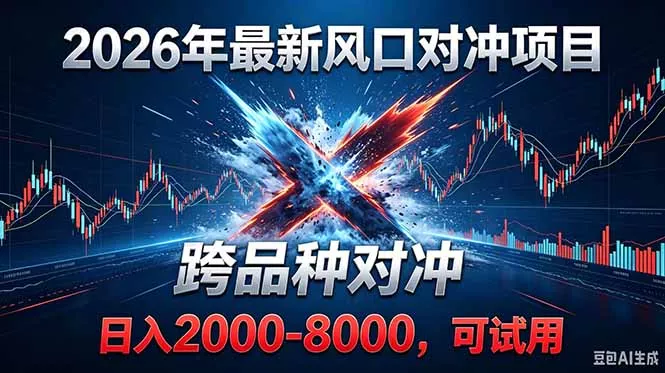 2026创业新风口！最新对冲！跨品种对冲！日收益2000-6000+-知峰社