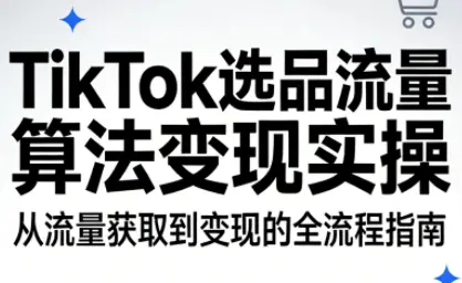 TikTok选品流量算法变现实操-知峰云课