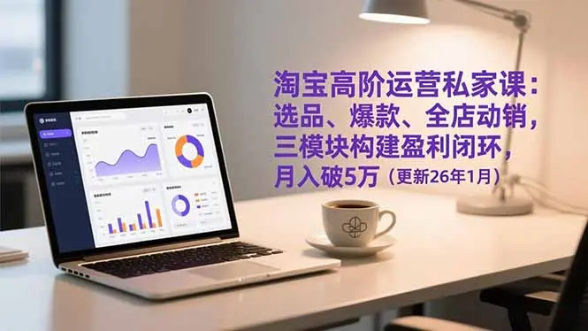 淘宝高阶运营私家课:选品、爆款、全店动销,三模块构建盈利闭环,月入破5万(更新26年1月-知峰社