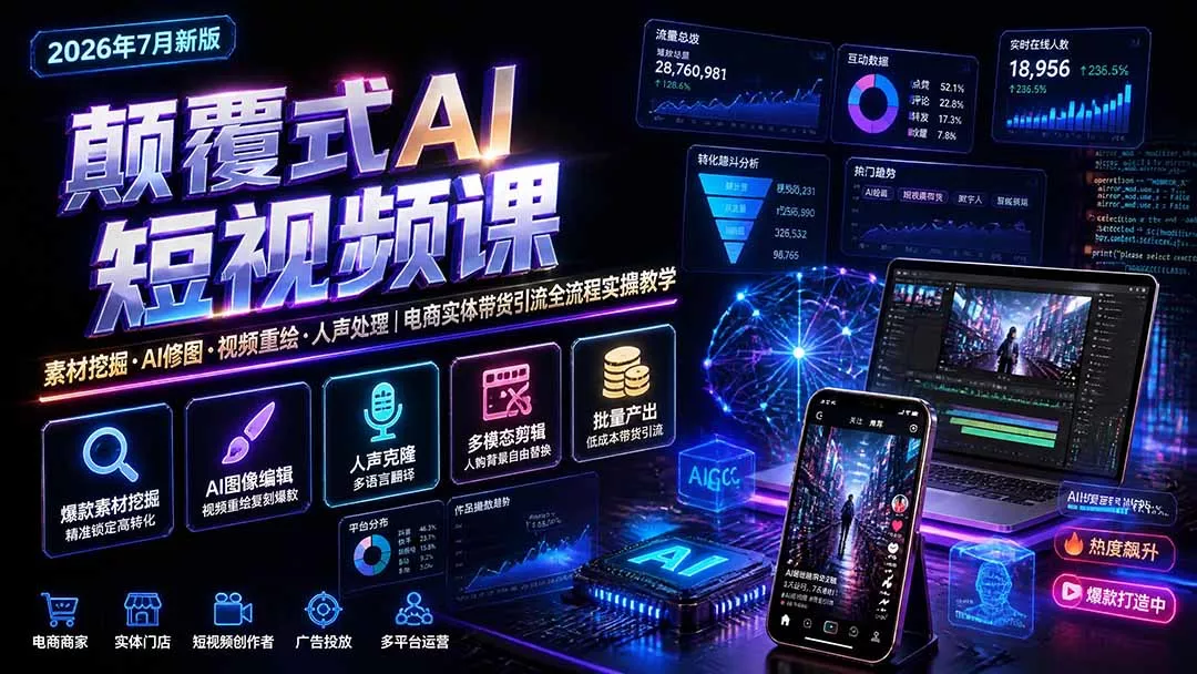 自媒体缺视频素材?AI视频编辑实操教学,Flux图片编辑+Animate换人高效产出-知峰社