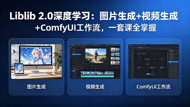 Liblib 2.0深度学习：图片生成+视频生成+ComfyUI工作流，一套课全掌握-知峰社