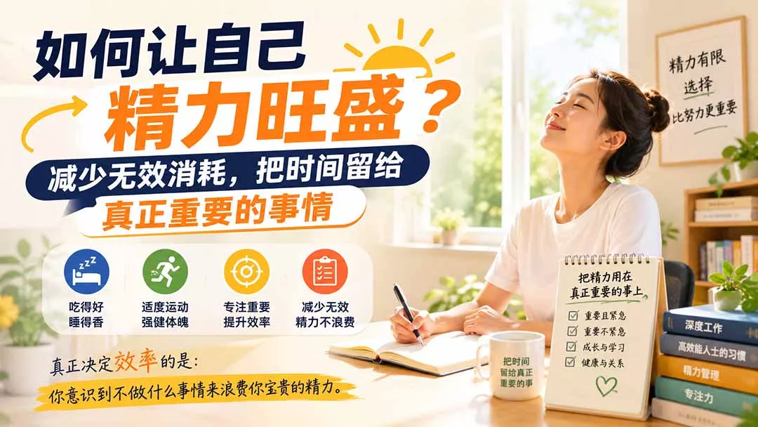 付费文章:如何让自己精力旺盛?减少无效消耗,把时间留给真正重要的事情-知峰社