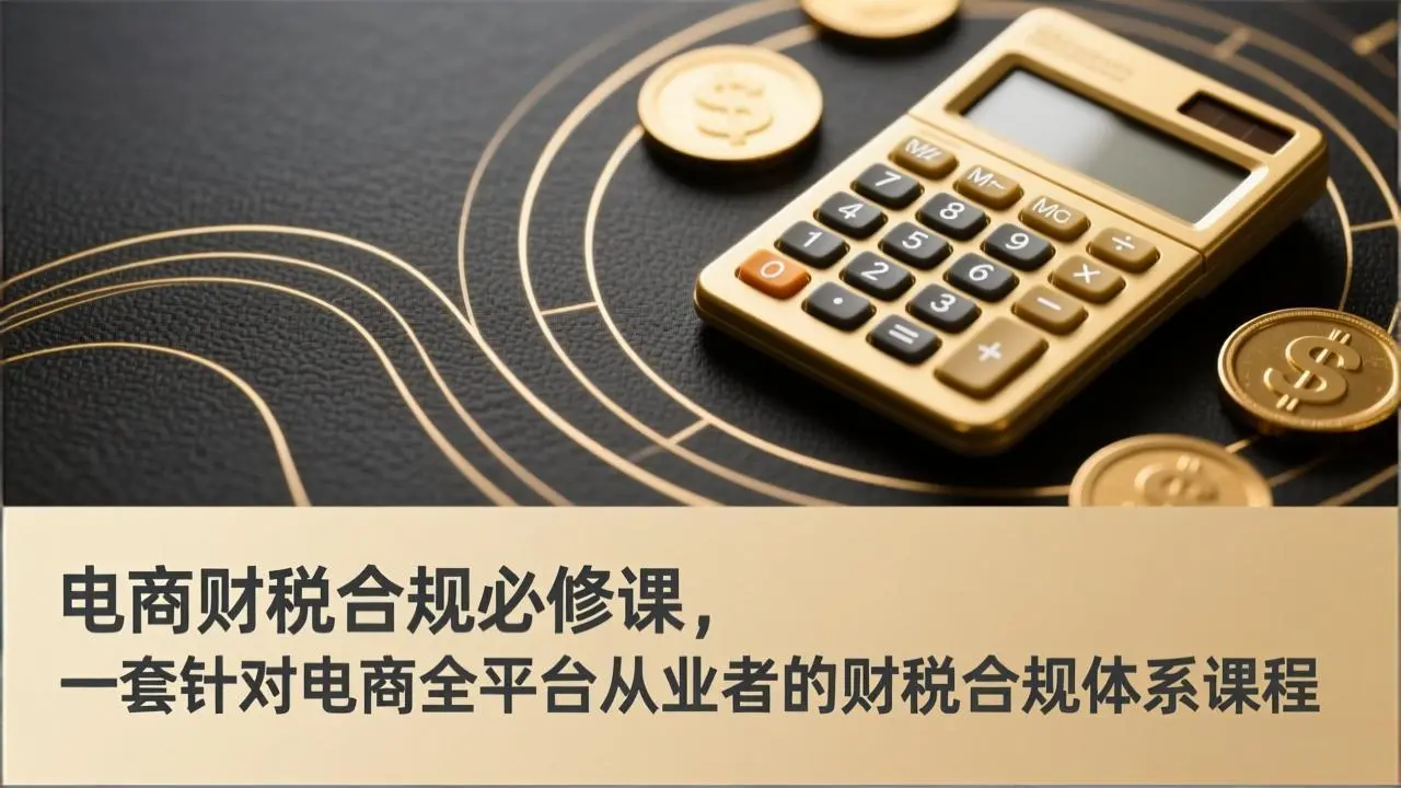 电商财税合规必修课，是一套针对电商全平台从业者的财税合规体系课程-知峰研习社